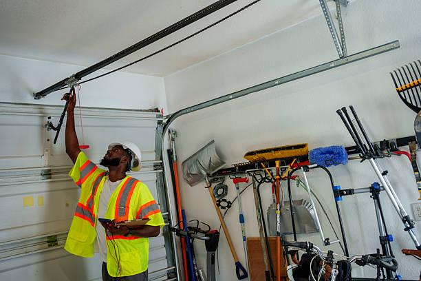 Professional Garage Door technician working in Eastport, ME